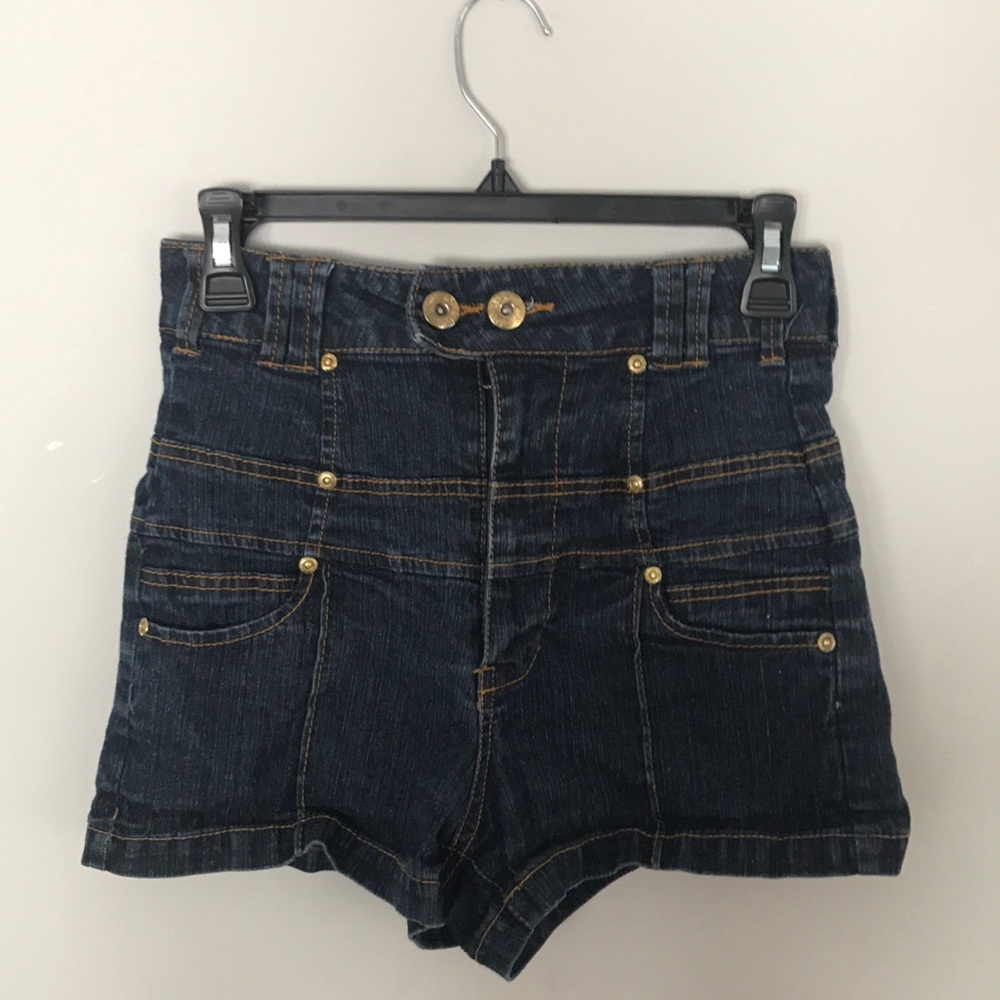 High waisted jean shorts